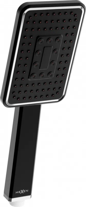 Mexen R-54 rukoväť sprchy 1-funkčná, čierna/chróm - 79554-71