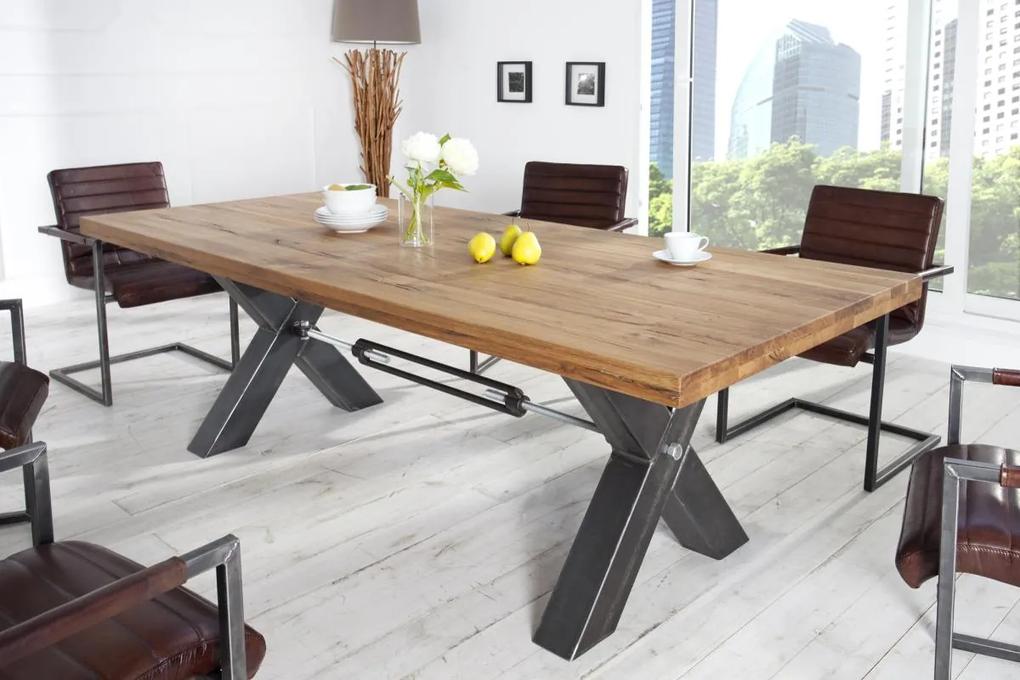 Dizajnový jedálenský stôl Thunder, 200 cm, divý dub olejovaný