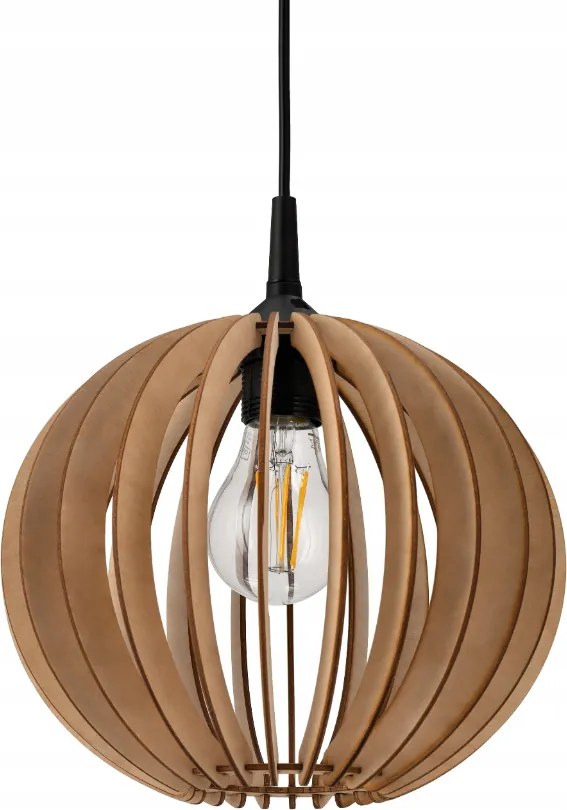 ZÁVESNÝ STROPNÝ LUMPER LED E27 NASTAVITEĽNÝ 0-100CM DREVENÉ TIENIDLO