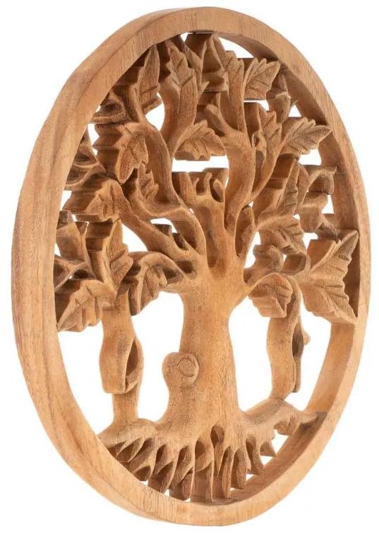 Ručne vyrábaná drevená dekorácia - Strom života, 30 cm