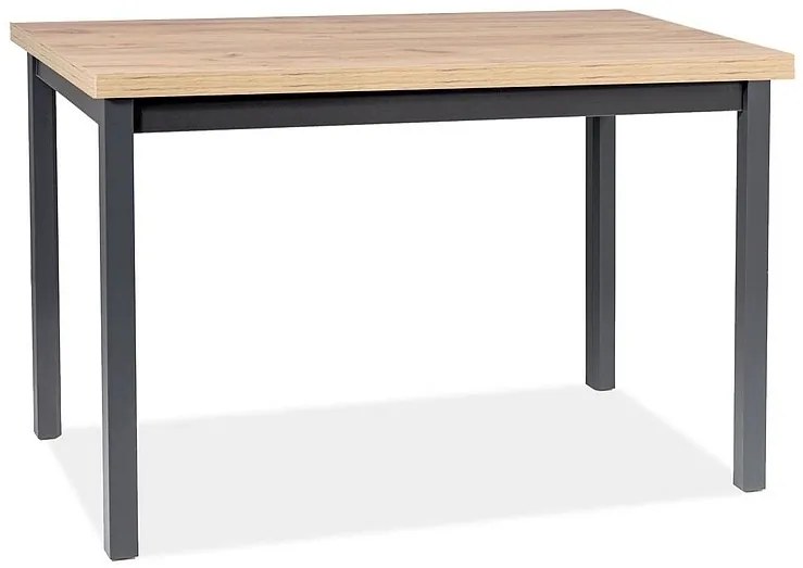 Jedálenský stôl Adam 100 cm dub v remeselnom štýle/čierny