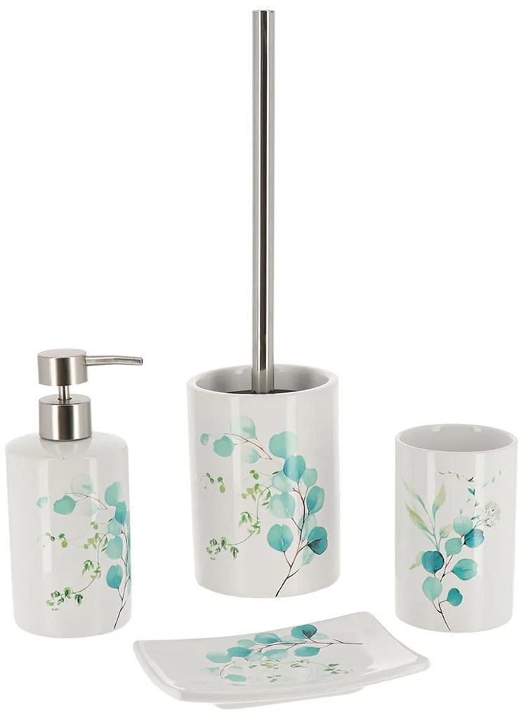 Dávkovač mydla Aquarelle Eukaliptus, kombinácia farieb/s chrómovými prvkami