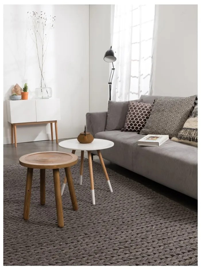 Odkladací stolík z mangového dreva Zuiver Dendron, Ø 43 cm