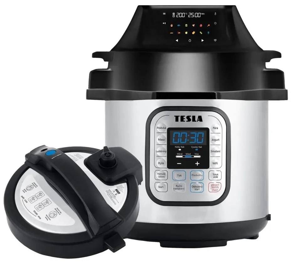 TESLA EliteCook tlakový hrniec a fritéza 6 l 1500W/230V Wi-Fi