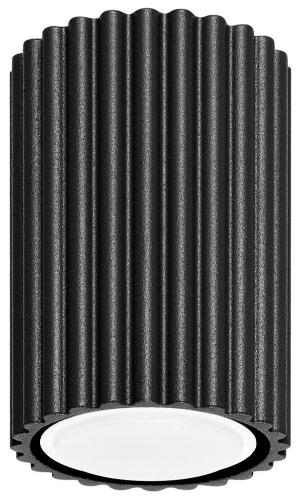 Sollux SL.1568 - Bodové svietidlo KARBON 1xGU10/10W/230V 10 cm čierna