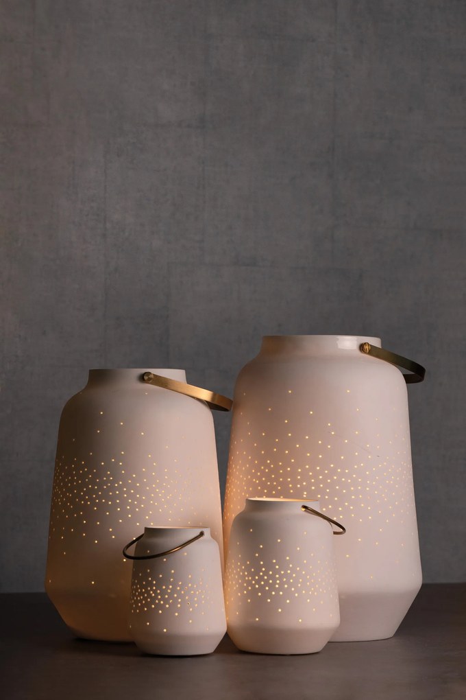 Biela porcelánová LAMPA vel. L (26,5 cm)