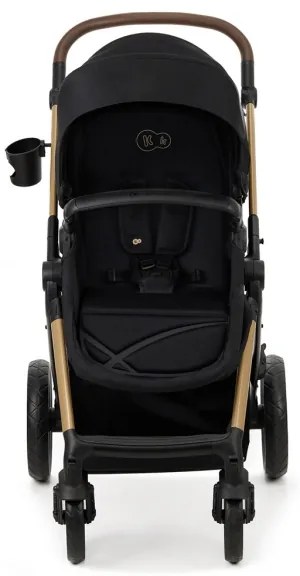 KINDERKRAFT - Kombinovaný kočík 3v1 MOOV 2 Pure black + autosedačka MINK PRO
