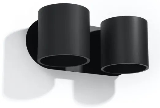 Sollux SL.0660 - Nástenné bodové svietidlo ORBIS 2xG9/40W/230V čierna