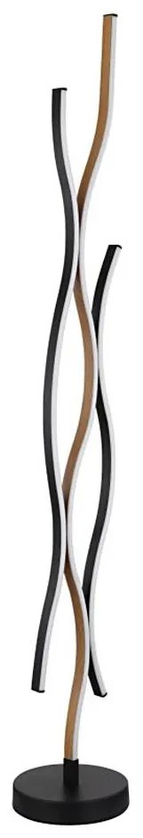 Globo 67206SW - LED Stojacia lampa GERONIMO LED/28W/230V 3000K čierna/zlatá