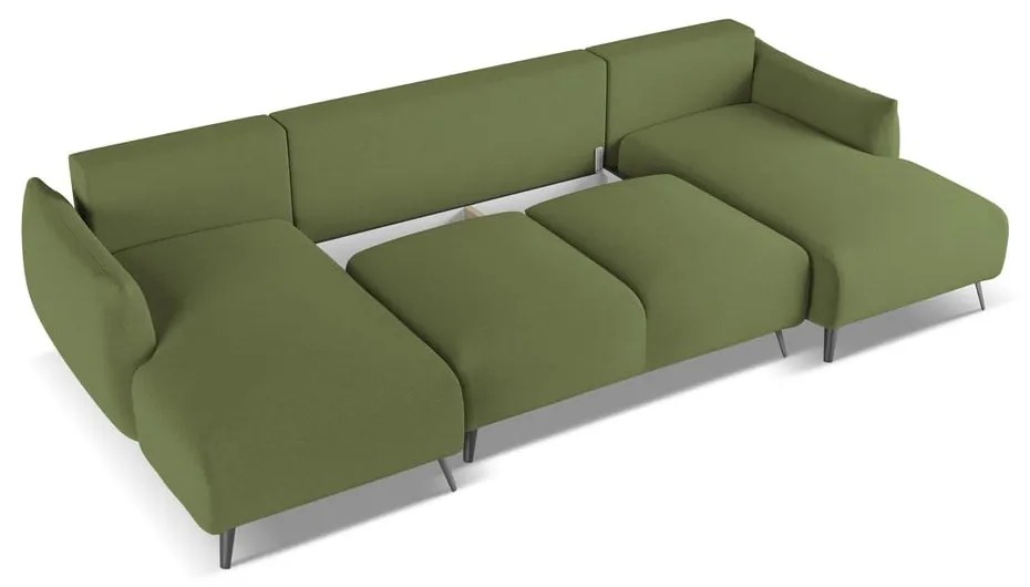 Zelená rohová pohovka Malie – Makamii