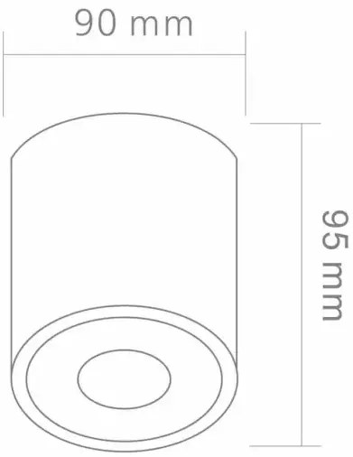 Minimalistiké bodové svietidlo Rullo IP44 čierna