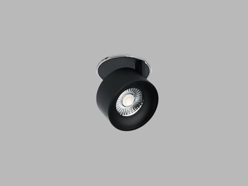 LED2 Zápustné flexibilné bodové LED osvetlenie KLIP, 11W, teplá biela, okrúhle, čierne