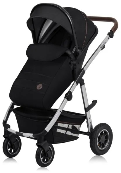 Lionelo - Kombinovaný kočík 3 v 1 AMBER Black Silver