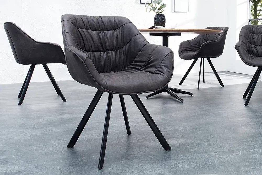 Nemecko - Dizajnová stolička THE DUTCH COMFORT starožitná šedá | BIANO