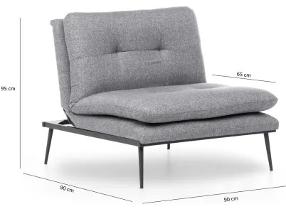 Rozkladacie kreslo SPEAKY sivé