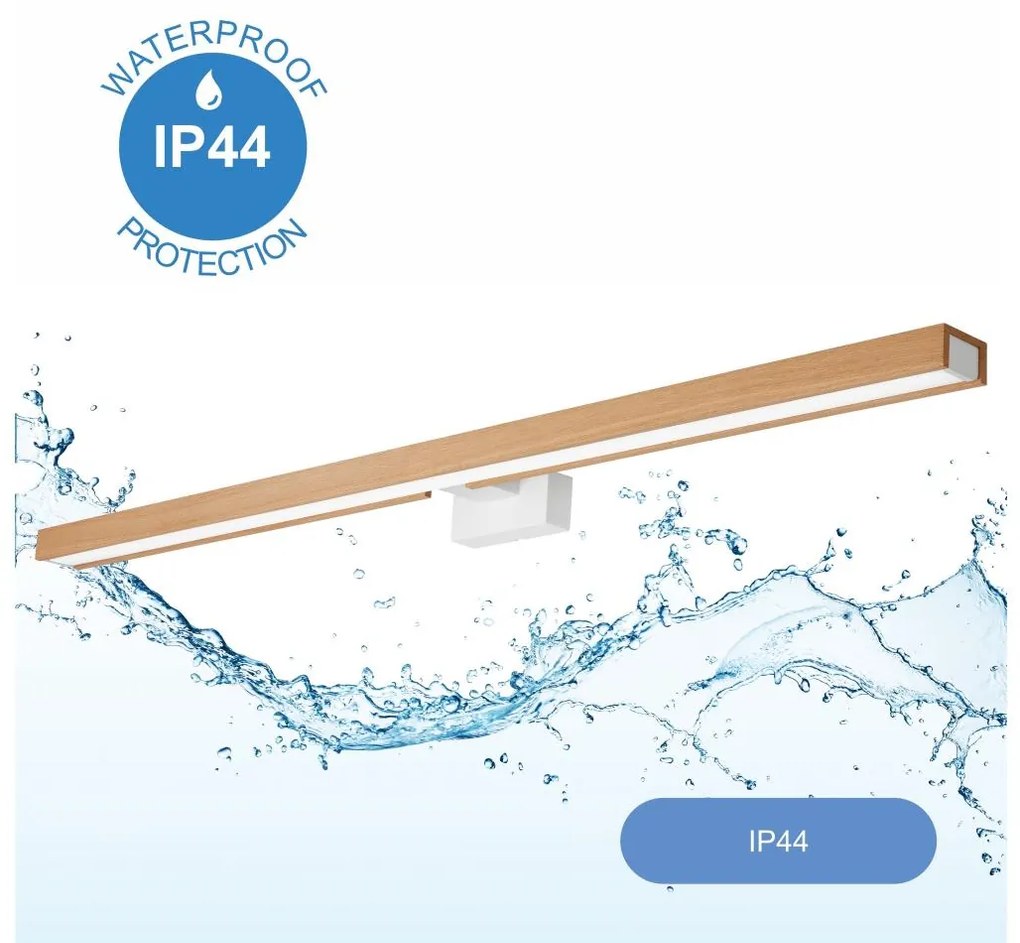 Brilagi-LED Kúpeľňové osvetlenie zrkadla WOODY MIRROR LED/15W/230V IP44 dub/biela BG15132