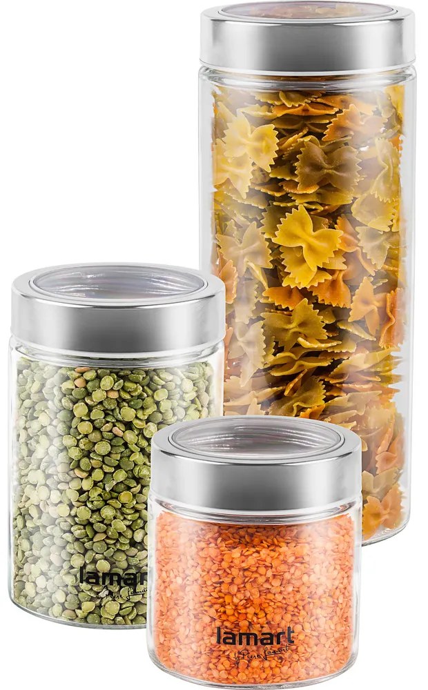 Set 3 okrúhlych dóz LAMART CAN LT6010