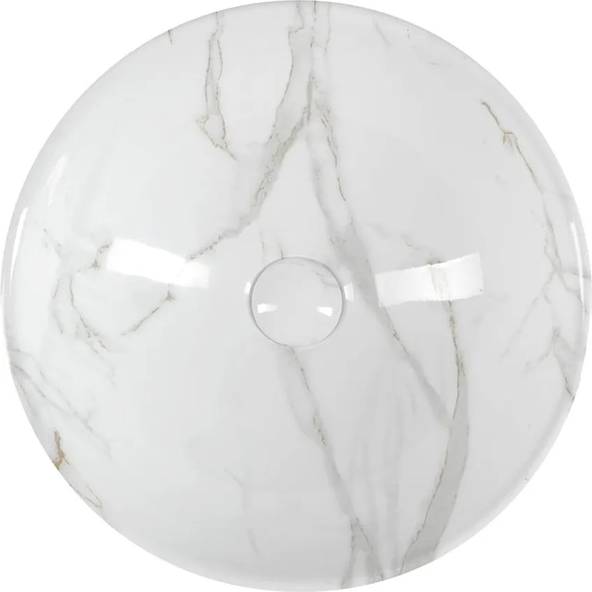 Biele keramické okrúhle umývadlo ø 42 cm Dalma – Sapho