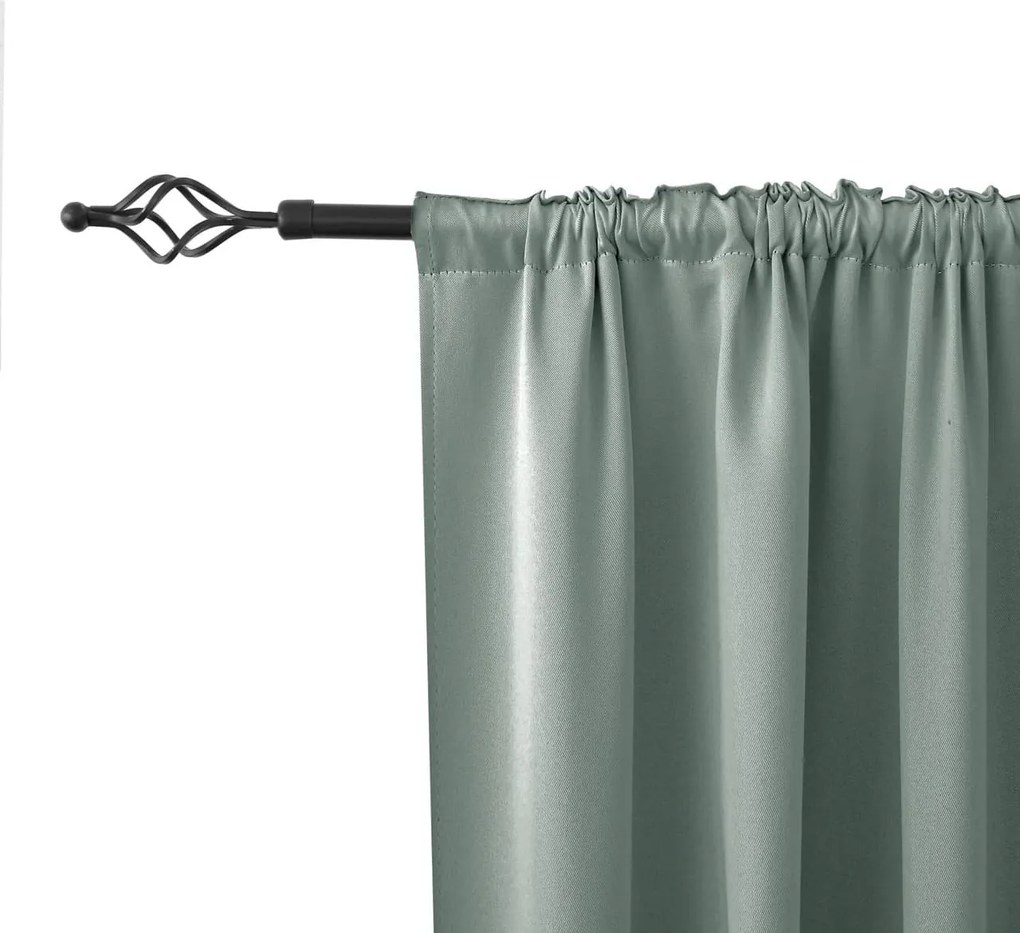 Záves OXFORD 140x270 cm, sivozelený Zavesenie: Riasiaca páska