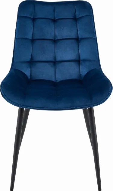 Set štyroch jedálenských stoličiek BERA zamatové granátové / čierne nohy (4 ks)