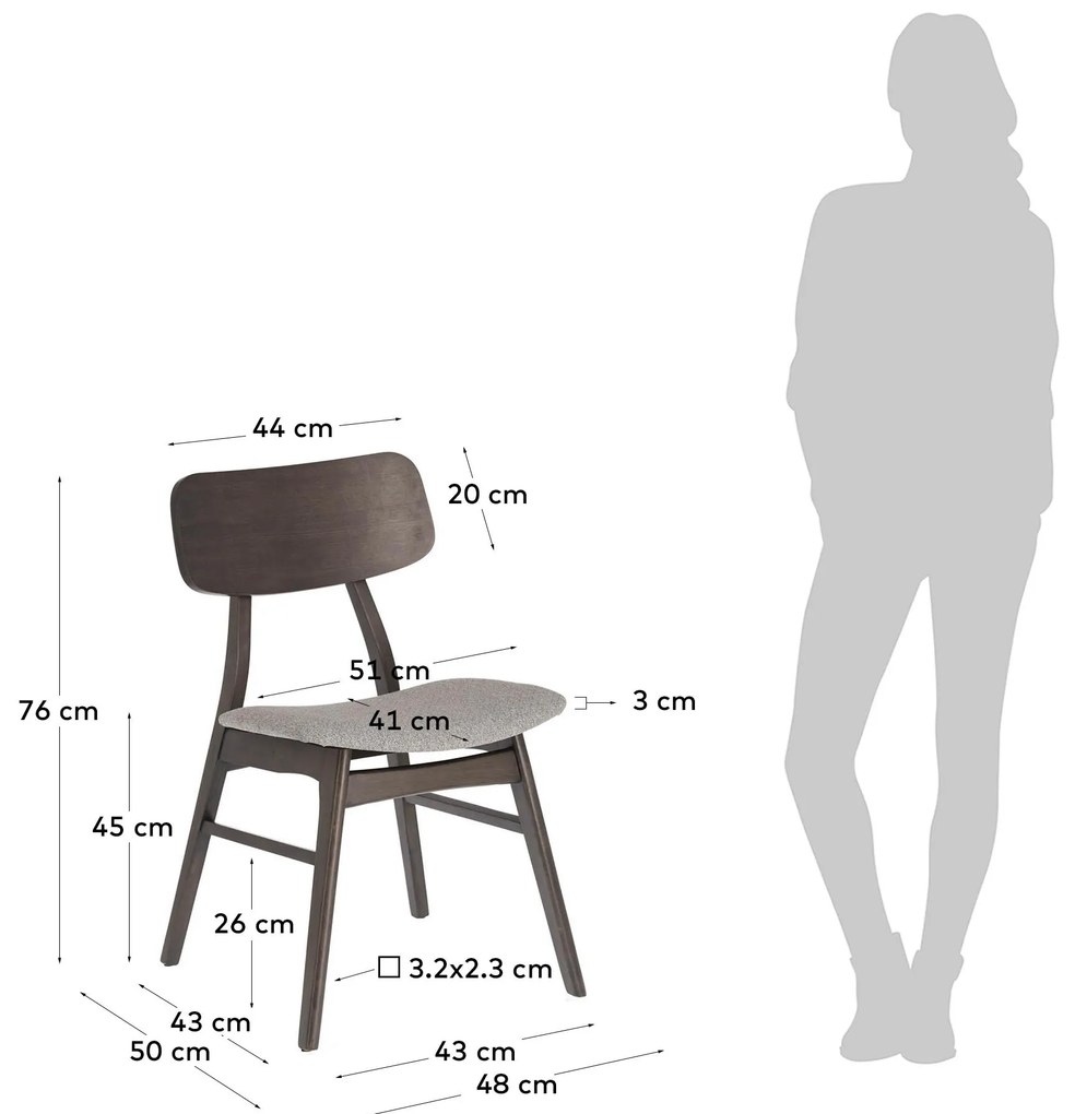Drevená stolička Selia 76 × 50 × 48 cm LA FORMA