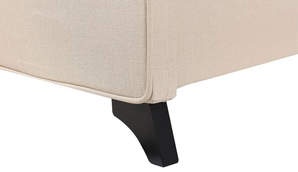 Manželská posteľ 140 cm AMBRE (s roštom) (béžová). Vlastná spoľahlivá doprava až k Vám domov. 1007084