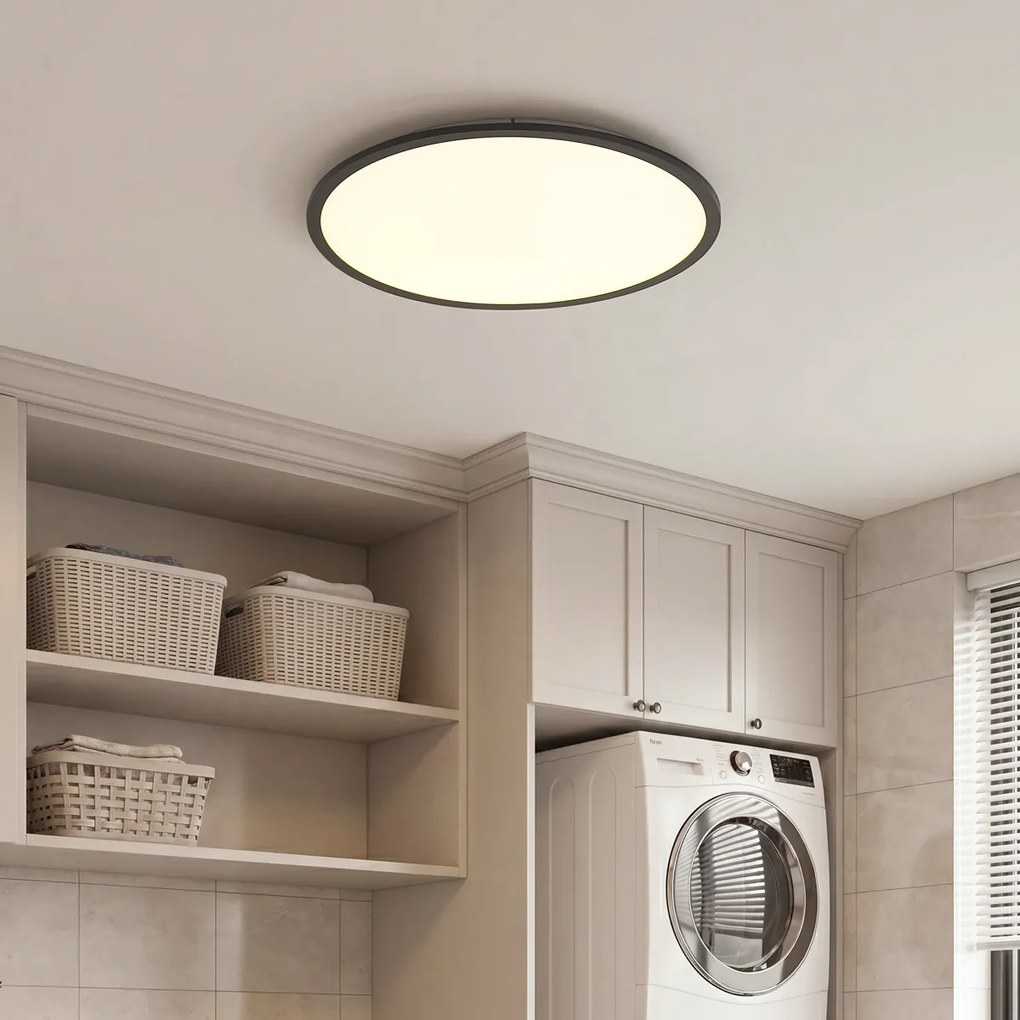 Inteligentný LED panel čierny 60 cm vrátane LED stmievania na teplé svetlo s diaľkovým ovládaním - Knob