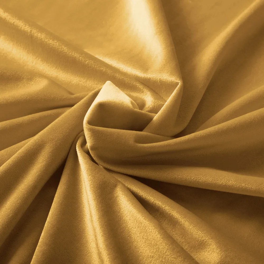 Biante Zamatový oválny obrus Velvet Prémium SVP-047 Horčicový 120x200 cm