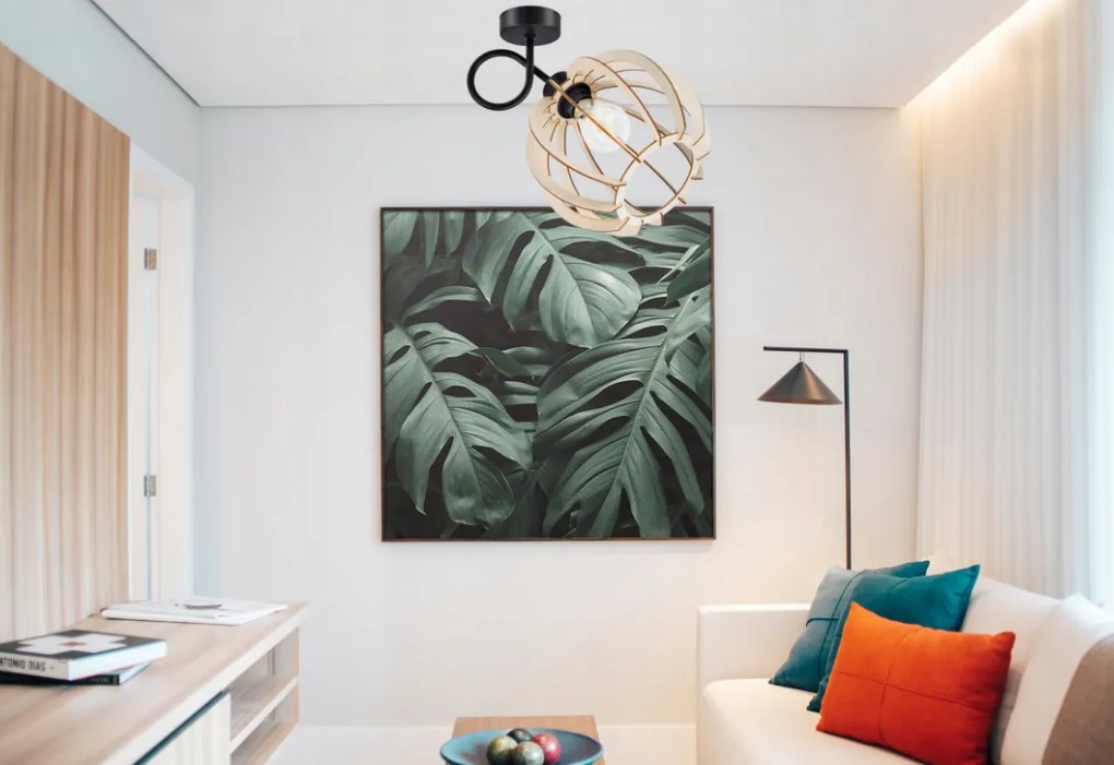 Závesné stropné svietidlo, vinuté (špirálové), loftový štýl – guľa