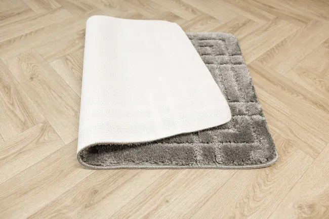 Kúpeľňový koberček Sego sivý, mozaika