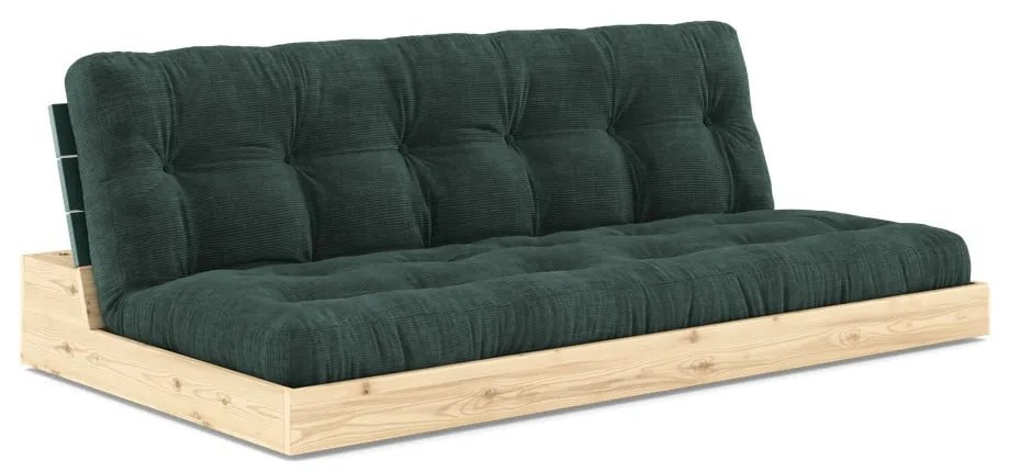 Tmavozelená menčestrová rozkladacia pohovka 196 cm Base – Karup Design