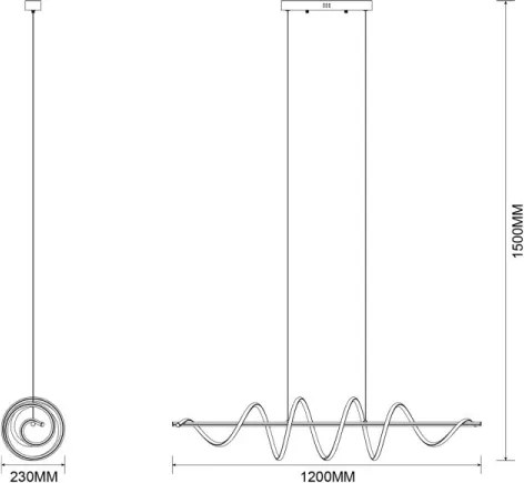 Zuma Line MS902-BK - LED luster na lanku ESERO LED/60W/230V čierna