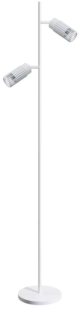 Stojacia lampa Vertical, 2x biele kovové tienidlo, w