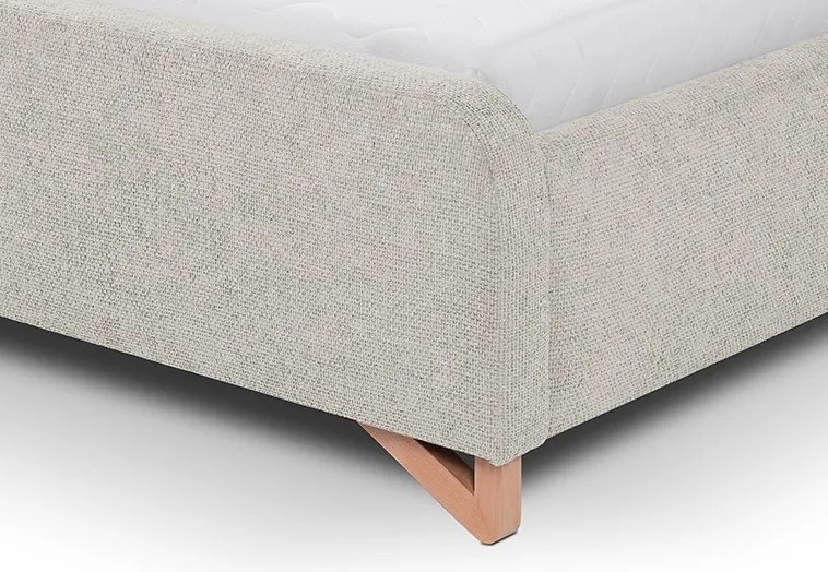 Posteľ Flamingo 180x200 cm, šedo-béžová štruktúrovaná tkanina