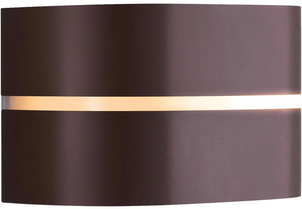 Nordlux - Vonkajšie nástenné svietidlo SIBELIS 1xE27/10W/230V IP44 hnedá