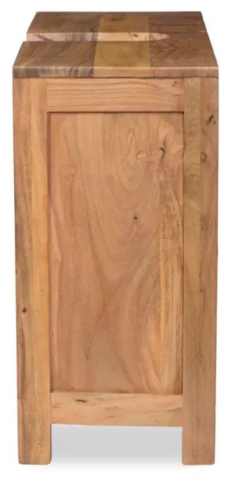 furniture-nabytek.cz - Masivní koupelnová skříňka Auckland z akáciového dřeva, lakovaná, hnědá – 67×30×61 cm