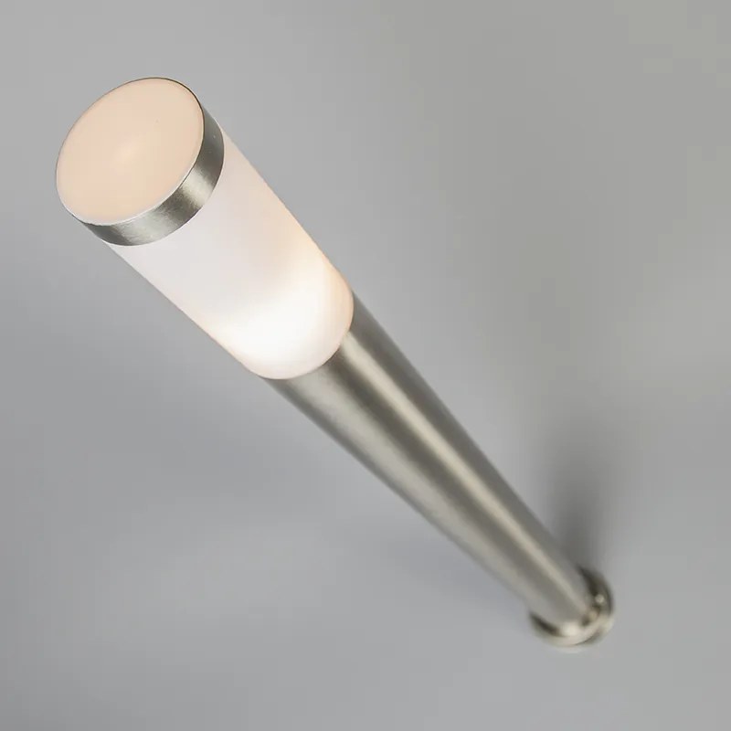 Vonkajšia lampa na stĺp oceľ 110 cm IP44 - Rox s uzemňovacím kolíkom a káblovou objímkou