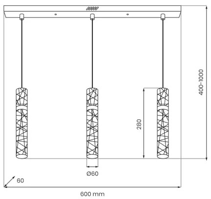 LED luster na lanku LAGOS LED/24W/230V zlatý