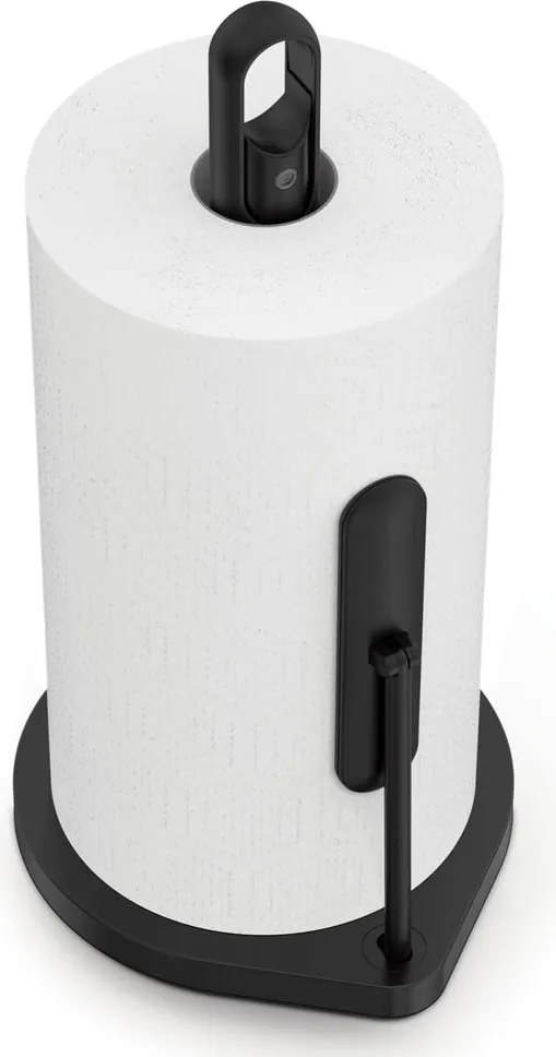 Matne čierny oceľový držiak na kuchynské utierky – simplehuman