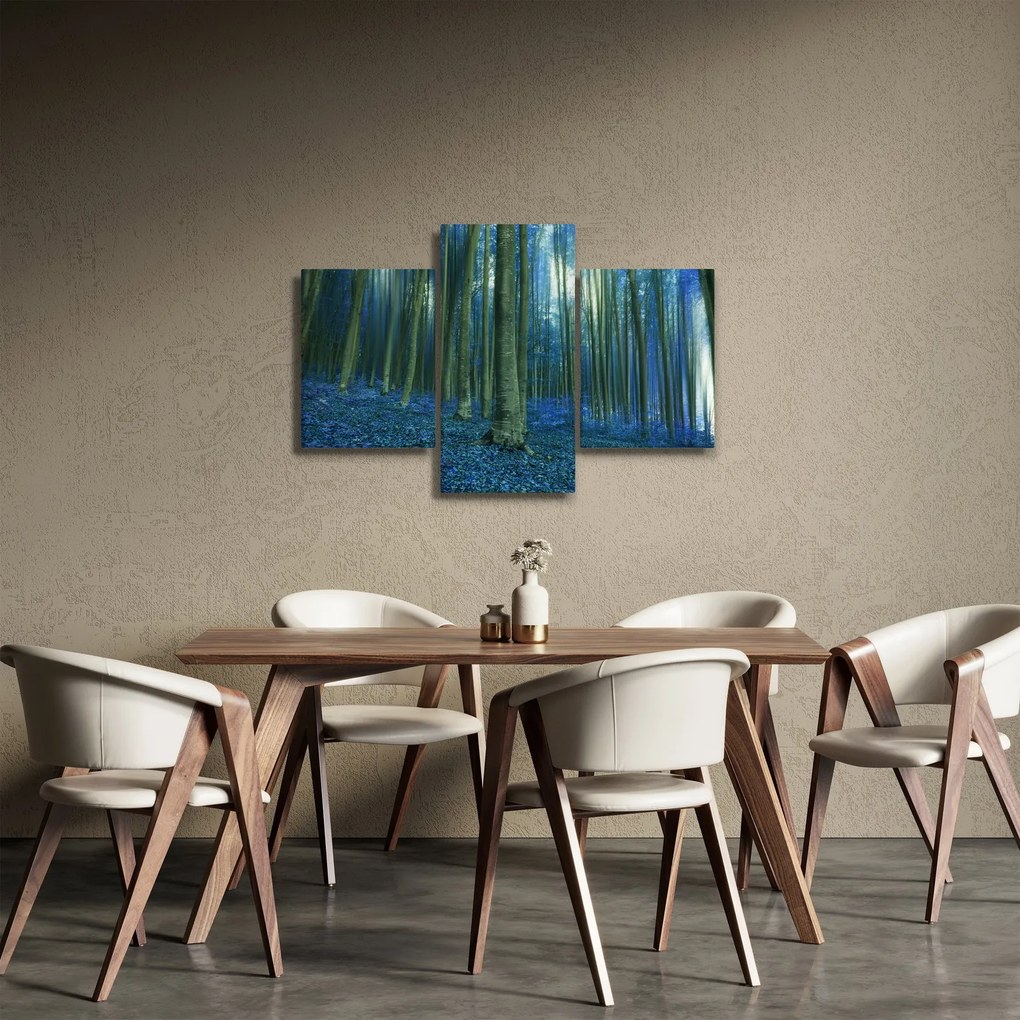 Obraz - Modrý les (90x60 cm)