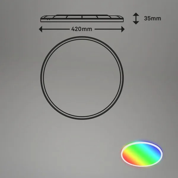 Briloner 7494016-LED RGBW stmievateľné stropné svietidlo SMART LED/22W/230V 4000K s diaľkovým ovládaním Wi‑Fi Tuya