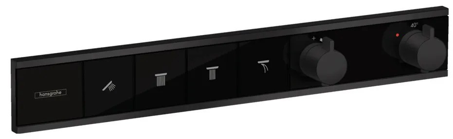 Hansgrohe RainSelect, batéria pod omietku na 4 spotrebiče, čierna matná, HAN-15382670