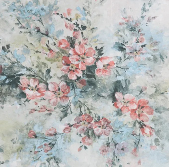 Zatemňujúci záves velúr s motívom - romantické ruže 140 x 250 cm