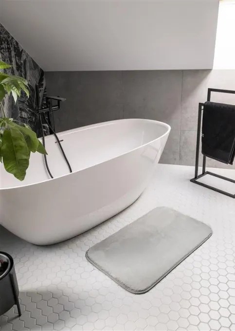 Kúpeľňový koberček SOFTY sivý