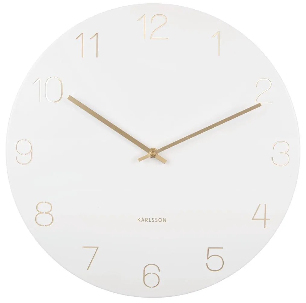 Nástenné hodiny Charm biela ∅ 40 × 3,5 cm
