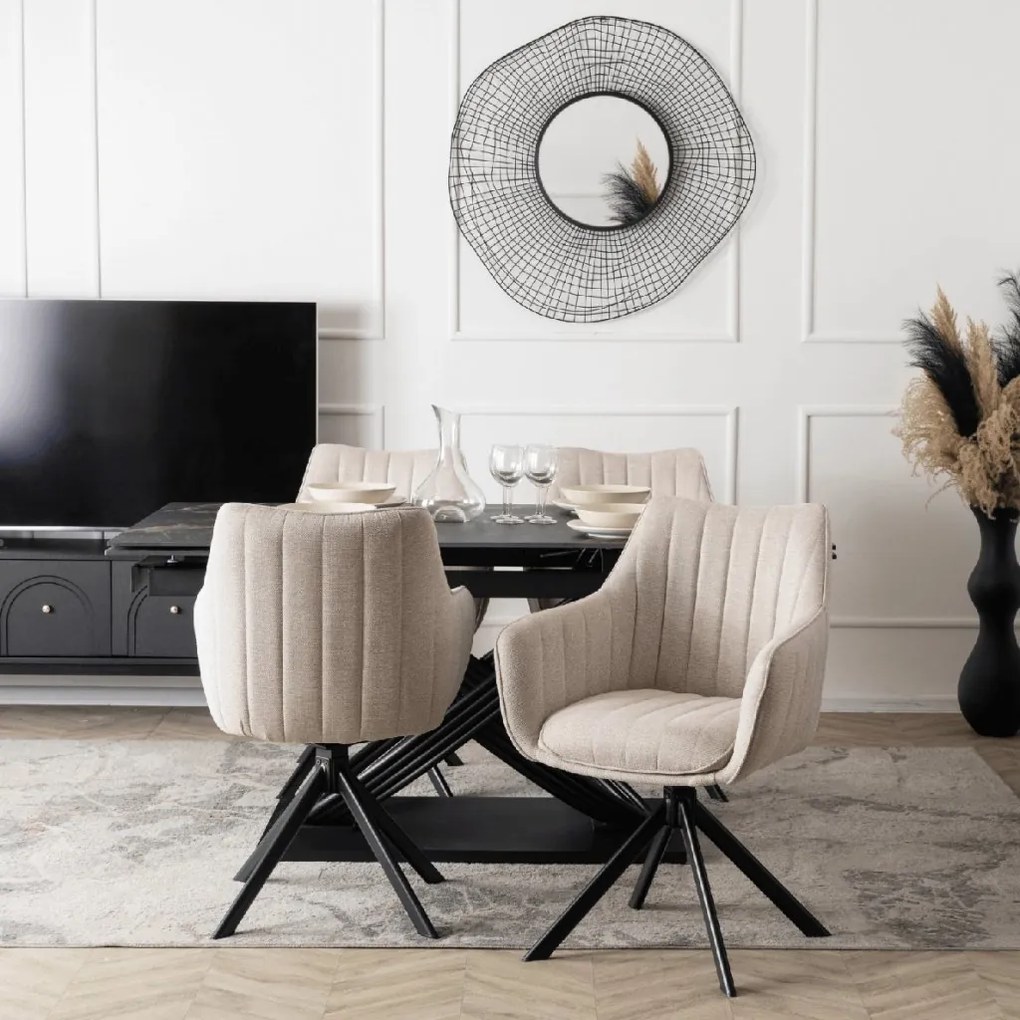 PROXIMA.store - Čalúnená otočná stolička MUMBAI FARBA: hnedá