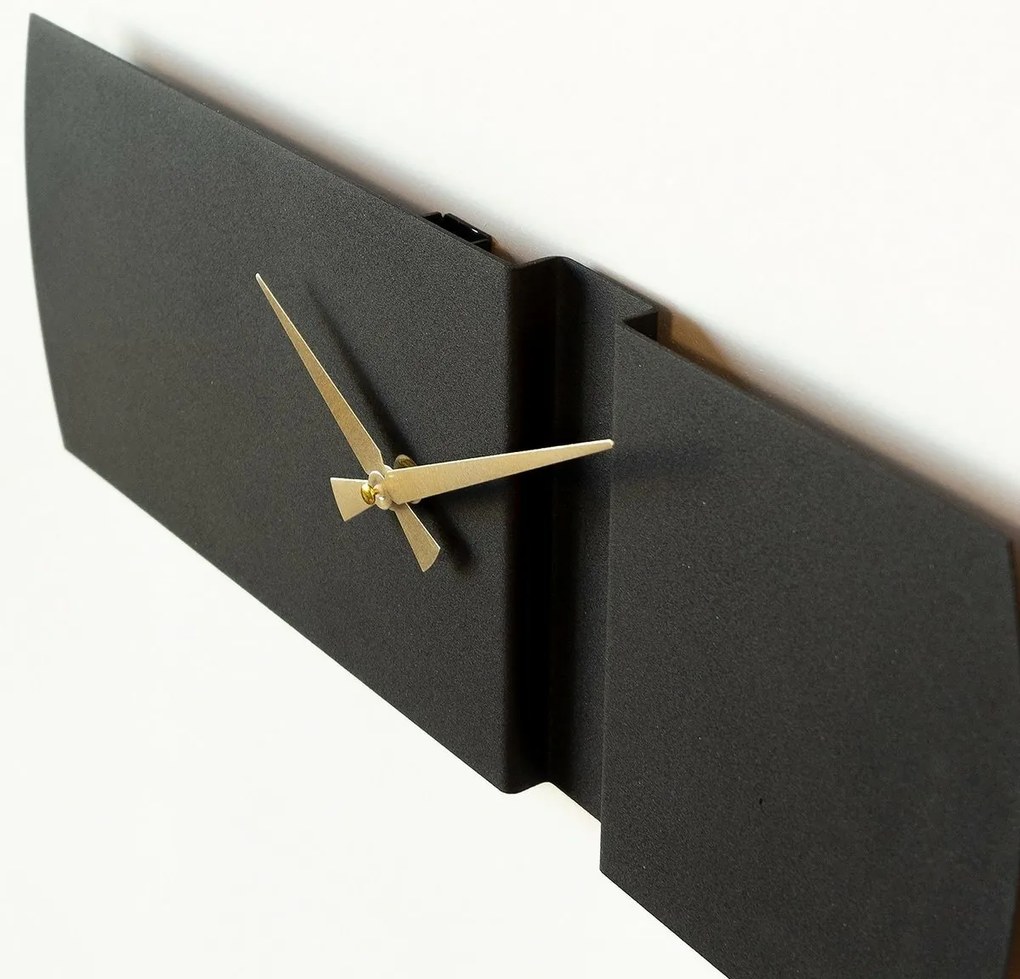 Nástenné hodiny Origami APS097, Black, 16 x 49 cm