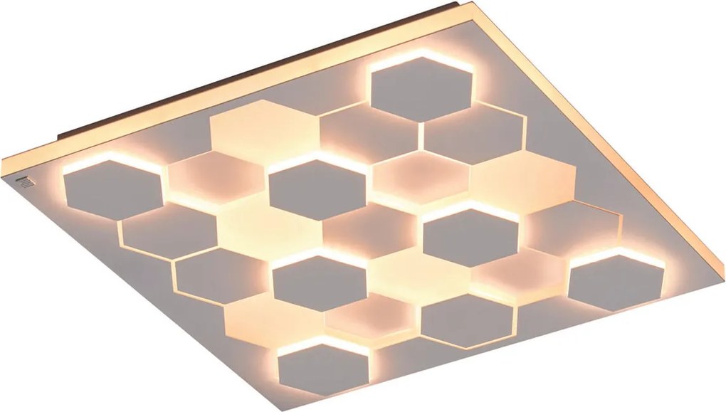 XXXLutz STROPNÉ LED SVIETIDLO, 55/55/7,5 cm Cinque - Interiérové svietidlá - 004102199103