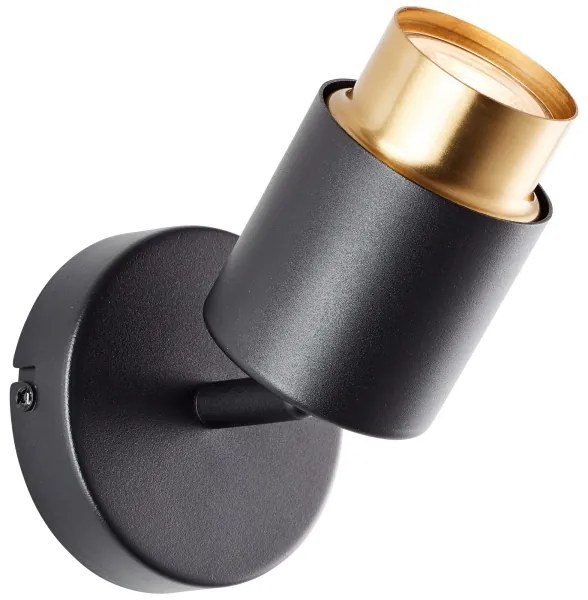 Brilliant - LED nástenné bodové svietidlo COVELO 1xGU10/5W/230V čierna/zlatá