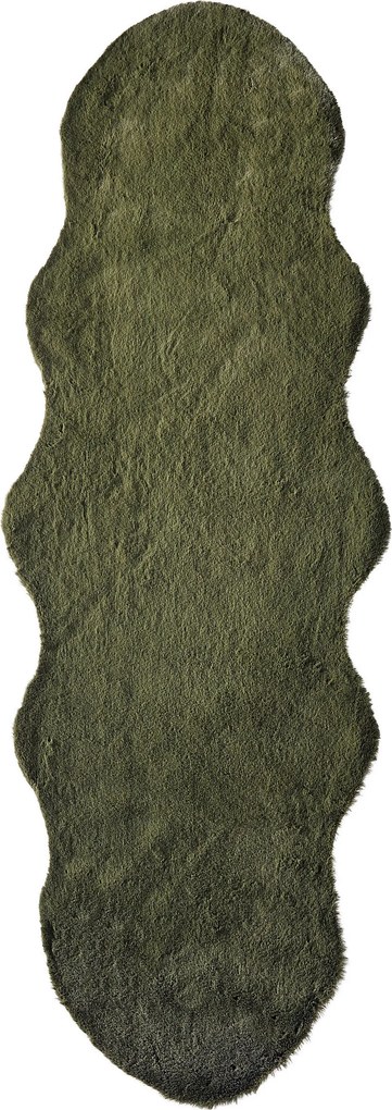 XXXLutz UMELÁ KOŽUŠINA, 60/180 cm, zelená Ambia Home - Koberce - 007821013657